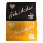 Tarjeta aluminio felicitación