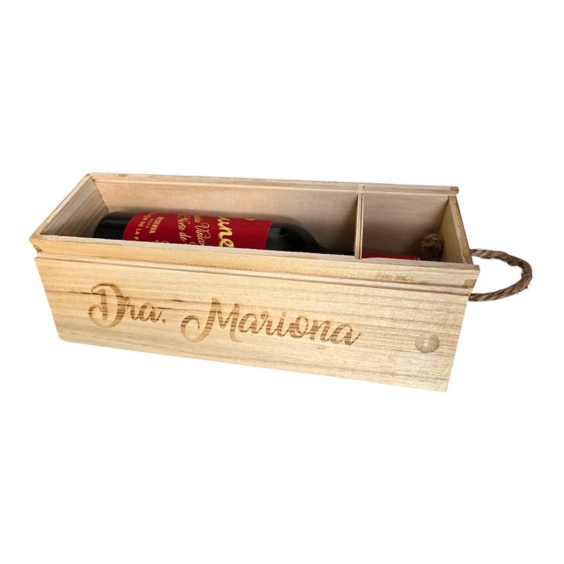 Caja vino madera